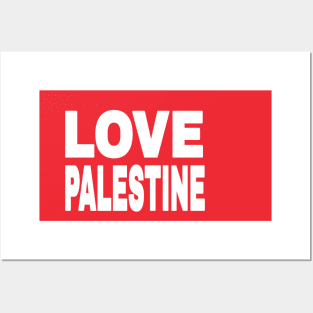 LOVE PALESTINE - White - Back Posters and Art